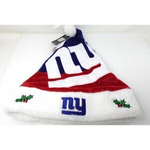 New York Giants Team Logo Holiday Plush Santa Hat NEW Christmas